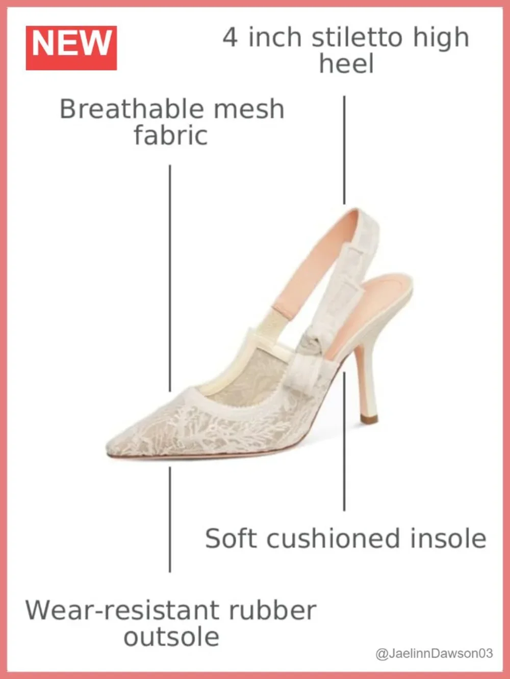 Women's Lace Bow Slingback Stiletto Heels Pointed Toe Closed Back Bridal Party